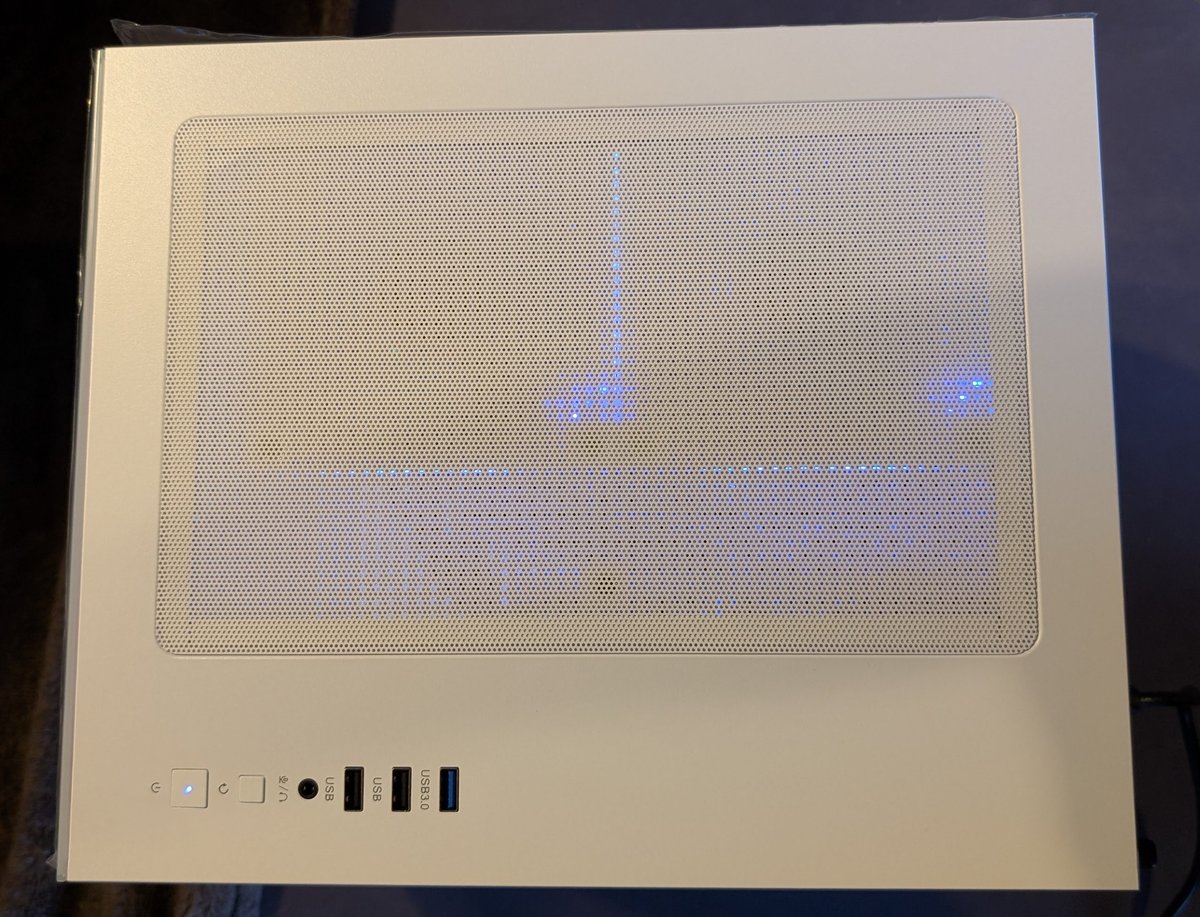 Custom PC build &mdash; side panel view