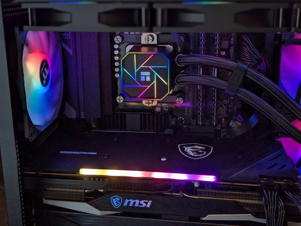 Custom PC build &mdash; interior view